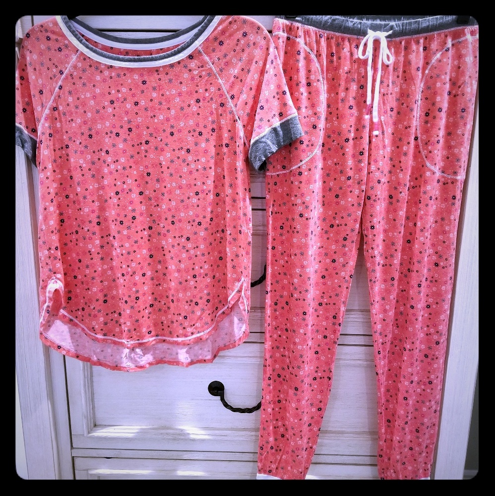 Pink Floral PJ Set